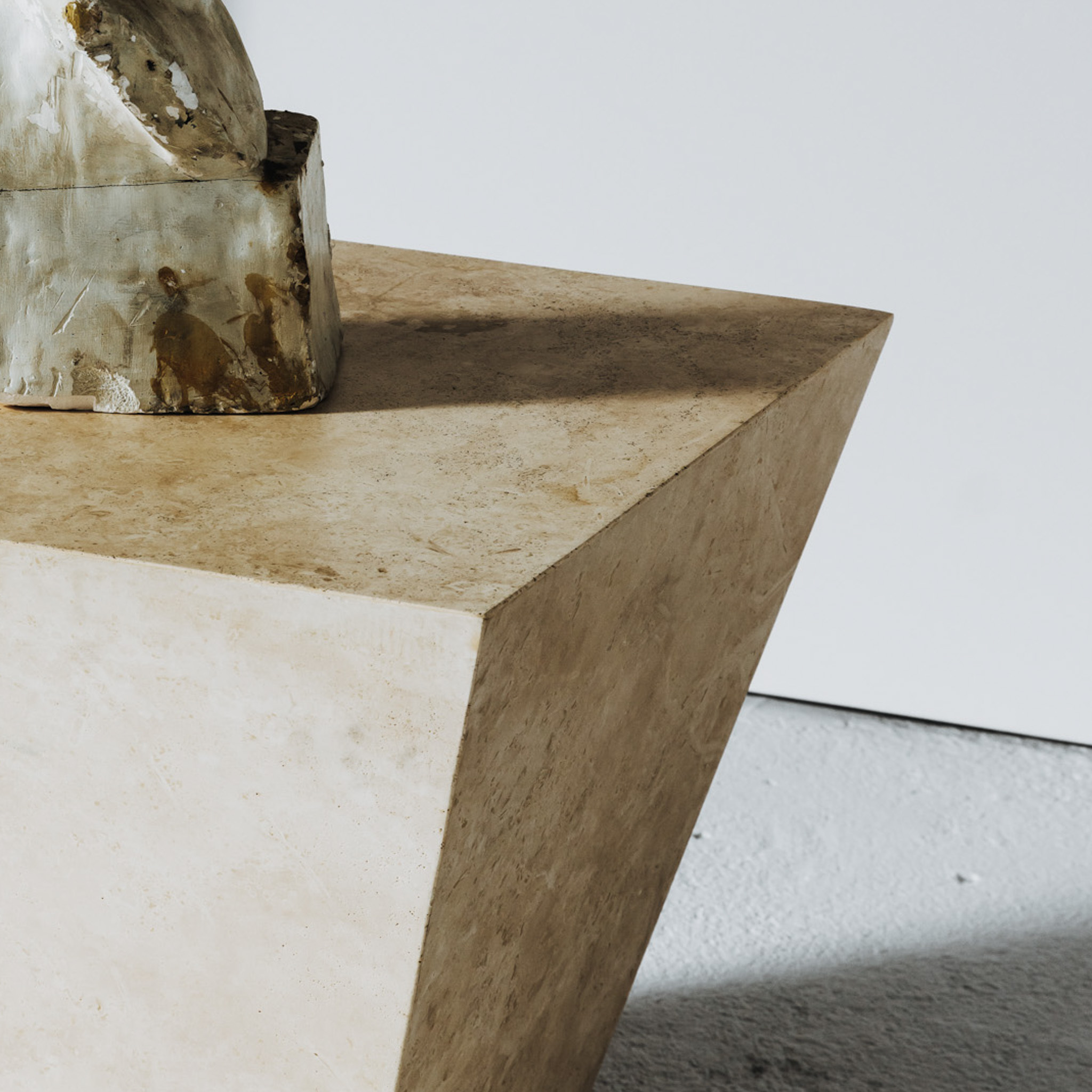Materiem travertine side table 1
